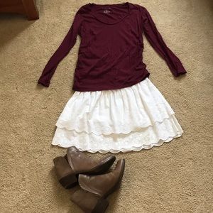 White cotton skirt, size M